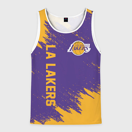 Мужская майка без рукавов LA LAKERS / 3D-Белый – фото 1