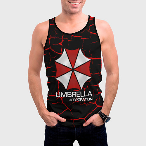 Мужская майка без рукавов UMBRELLA CORP / 3D-Черный – фото 3