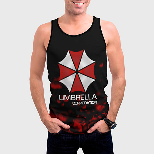 Мужская майка без рукавов UMBRELLA CORP / 3D-Черный – фото 3