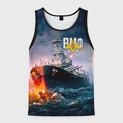 Майка-безрукавка мужская ВМФ, цвет: 3D-черный