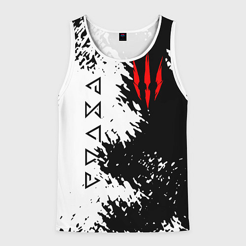 Мужская майка без рукавов THE WITCHER / 3D-Белый – фото 1