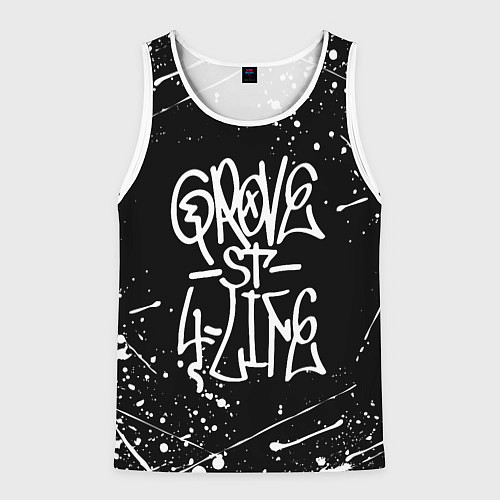 Мужская майка без рукавов GROVE STREET GTA / 3D-Белый – фото 1