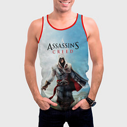 Майка-безрукавка мужская Assassins Creed, цвет: 3D-красный — фото 2