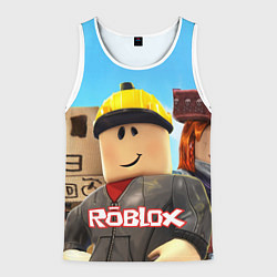 Майка-безрукавка мужская ROBLOX, цвет: 3D-белый