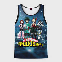 Майка-безрукавка мужская Моя геройская академия, цвет: 3D-черный