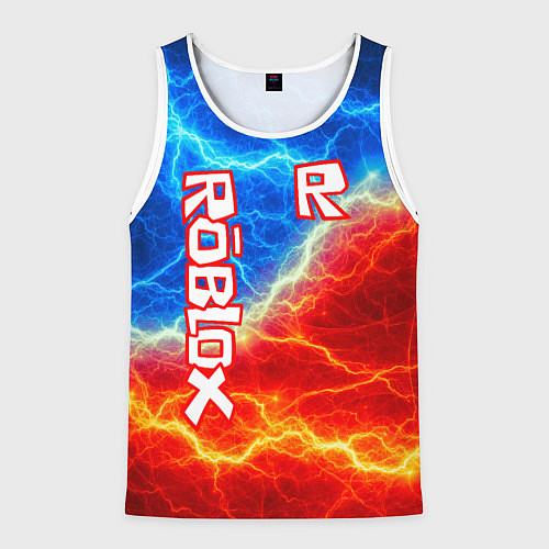Мужская майка без рукавов ROBLOX / 3D-Белый – фото 1