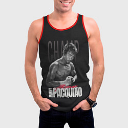 Майка-безрукавка мужская Manny Pacquiao, цвет: 3D-красный — фото 2