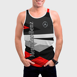 Майка-безрукавка мужская Mercedes-Benz, цвет: 3D-белый — фото 2