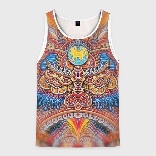 Мужская майка без рукавов Rising dragon / 3D-Белый – фото 1