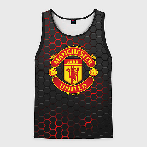 Мужская майка без рукавов МАНЧЕСТЕР ЮНАЙТЕД / 3D-Черный – фото 1
