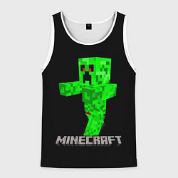 Майка-безрукавка мужская MINECRAFT CREEPER, цвет: 3D-белый