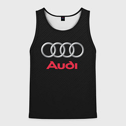 Майка-безрукавка мужская AUDI, цвет: 3D-черный