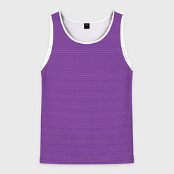 Майка-безрукавка мужская Фиолетовая волна, цвет: 3D-белый