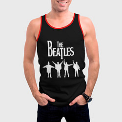 Майка-безрукавка мужская Beatles, цвет: 3D-красный — фото 2