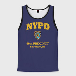 Майка-безрукавка мужская Бруклин 9-9 департамент NYPD, цвет: 3D-черный