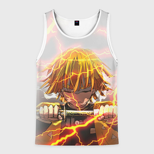 Мужская майка без рукавов KIMETSU NO YAIBA / 3D-Белый – фото 1