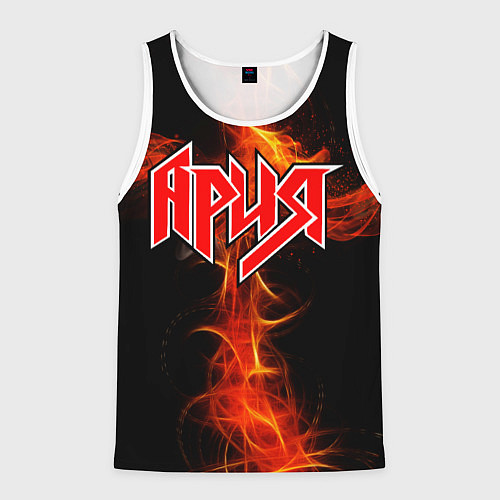 Мужская майка без рукавов Ария / 3D-Белый – фото 1