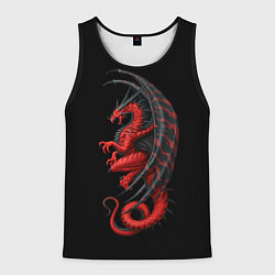 Майка-безрукавка мужская Red Dragon, цвет: 3D-черный