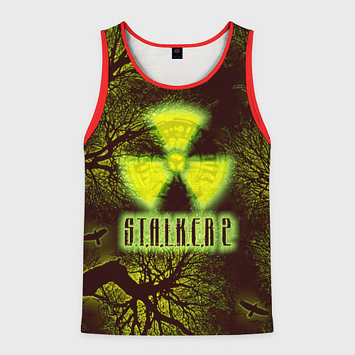 Мужская майка без рукавов Сталкер / 3D-Красный – фото 1