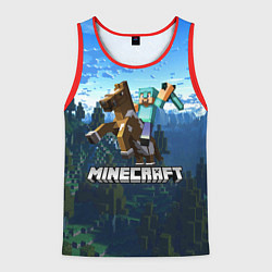 Майка-безрукавка мужская Minecraft Майнкрафт, цвет: 3D-красный