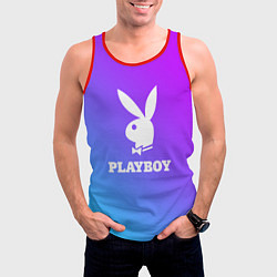 Майка-безрукавка мужская PLAYBOY, цвет: 3D-красный — фото 2