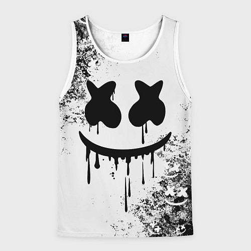 Мужская майка без рукавов Marshmello / 3D-Белый – фото 1
