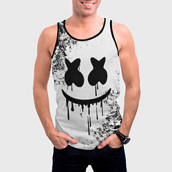 Майка-безрукавка мужская Marshmello, цвет: 3D-черный — фото 2