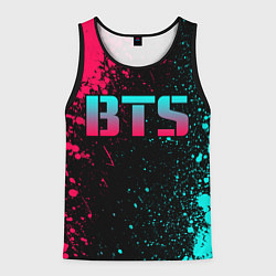 Майка-безрукавка мужская BTS, цвет: 3D-черный
