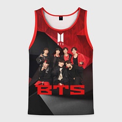 Майка-безрукавка мужская BTS, цвет: 3D-красный