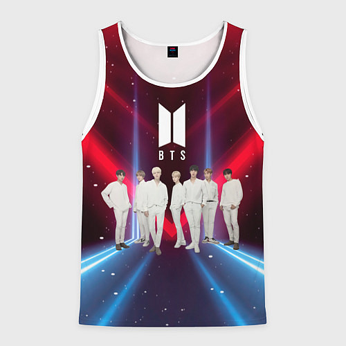 Мужская майка без рукавов BTS / 3D-Белый – фото 1