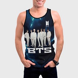 Майка-безрукавка мужская BTS, цвет: 3D-черный — фото 2