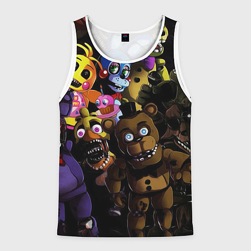 Мужская майка без рукавов Five Nights At Freddy's / 3D-Белый – фото 1