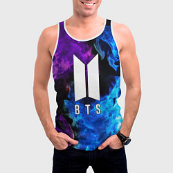 Майка-безрукавка мужская BTS, цвет: 3D-белый — фото 2