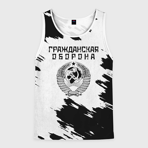 Мужская майка без рукавов Гражданская оборона / 3D-Белый – фото 1