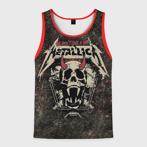 Мужская майка без рукавов Metallica / 3D-Красный – фото 1