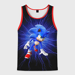 Майка-безрукавка мужская SONIC, цвет: 3D-красный