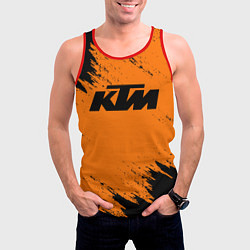 Майка-безрукавка мужская KTM, цвет: 3D-красный — фото 2