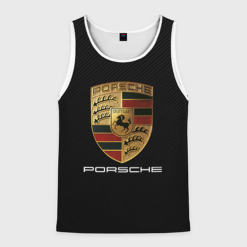 Мужская майка без рукавов PORSCHE / 3D-Белый – фото 1