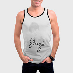 Майка-безрукавка мужская BTS Min Yoongi, цвет: 3D-черный — фото 2