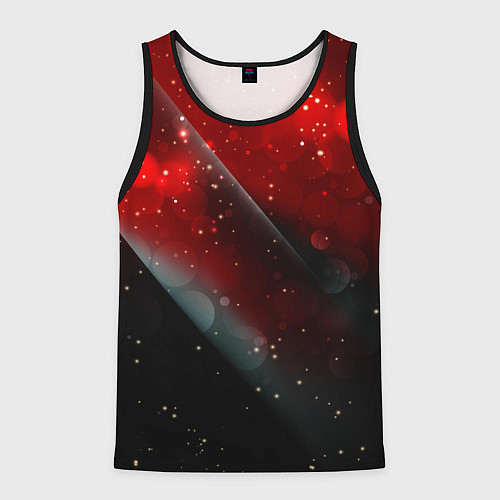 Мужская майка без рукавов Red & Black / 3D-Черный – фото 1