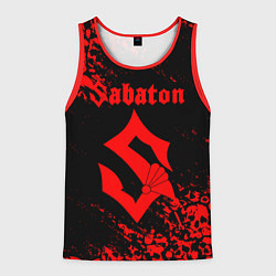 Майка-безрукавка мужская SABATON, цвет: 3D-красный