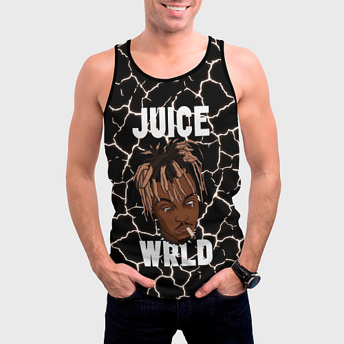 Мужская майка без рукавов Juice WRLD / 3D-Черный – фото 3