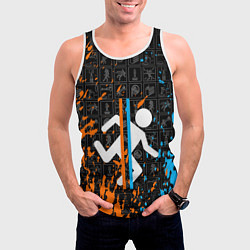 Майка-безрукавка мужская PORTAL 2, цвет: 3D-белый — фото 2