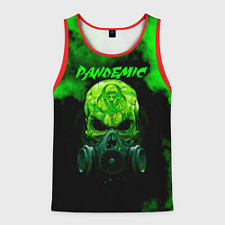 Майка-безрукавка мужская Пандемия, цвет: 3D-красный