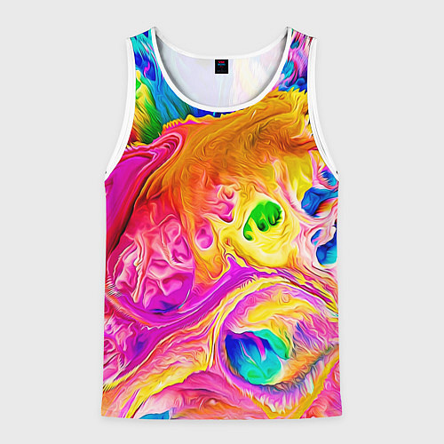 Мужская майка без рукавов TIE DYE / 3D-Белый – фото 1