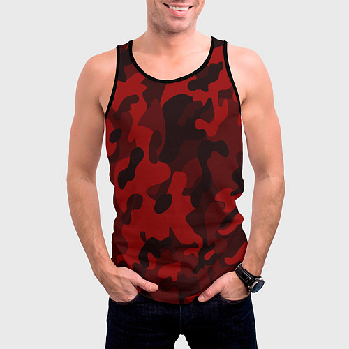 Мужская майка без рукавов RED MILITARY / 3D-Черный – фото 3