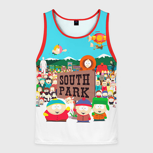 Мужская майка без рукавов South Park / 3D-Красный – фото 1