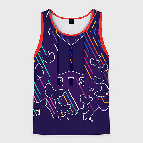 Мужская майка без рукавов BTS / 3D-Красный – фото 1