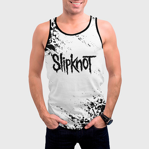 Мужская майка без рукавов SLIPKNOT / 3D-Черный – фото 3