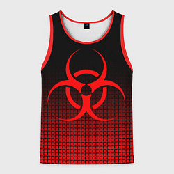Майка-безрукавка мужская BIOHAZARD, цвет: 3D-красный